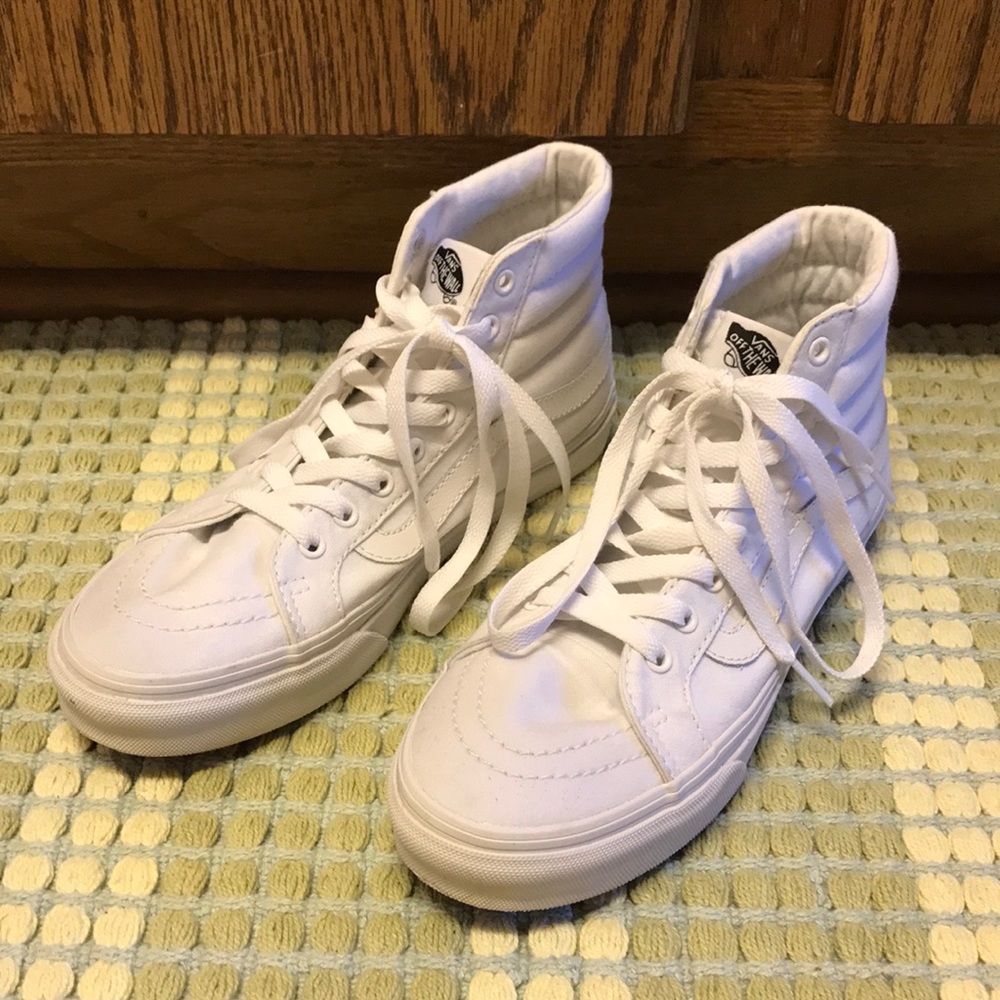 White high top Vans